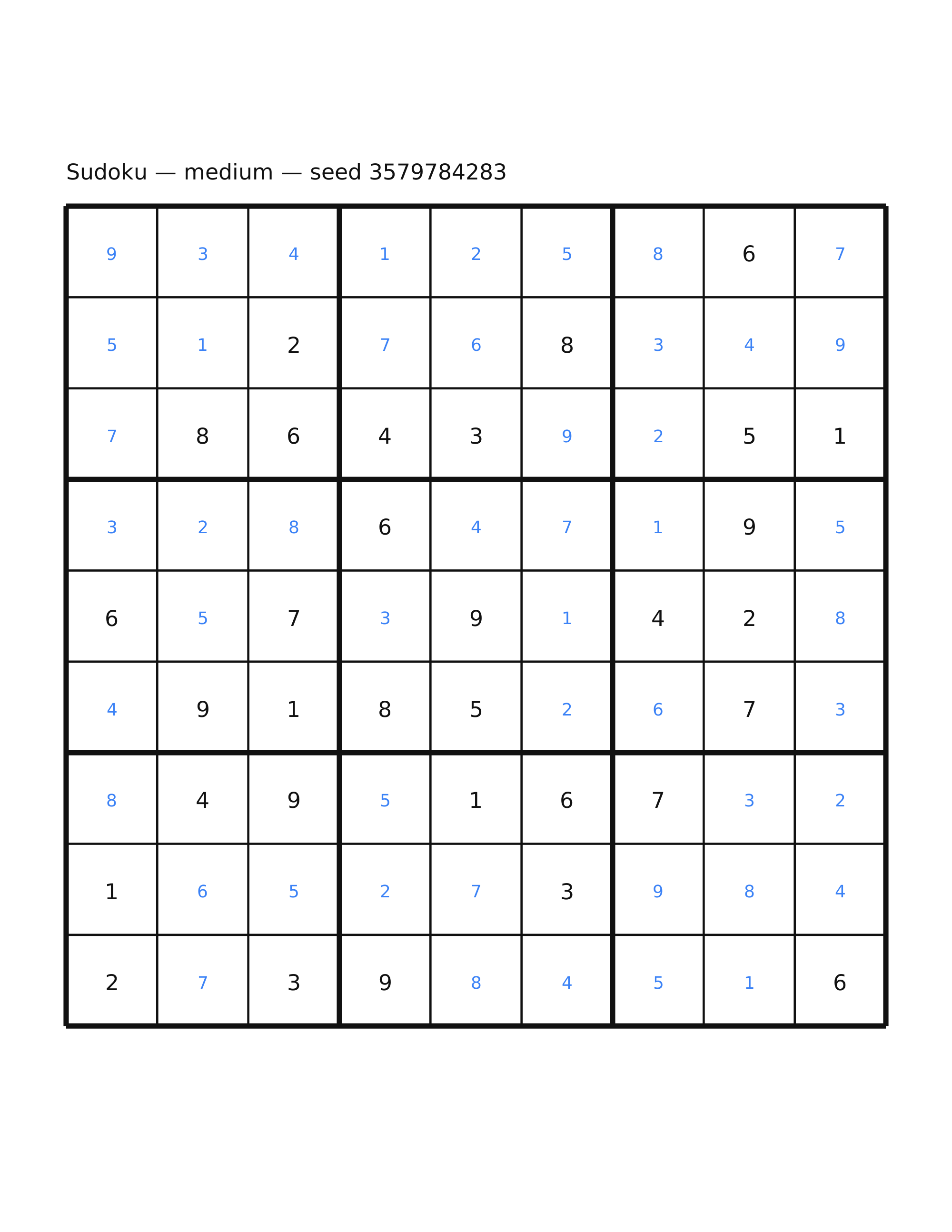 Sudoku — medium #57 — solution