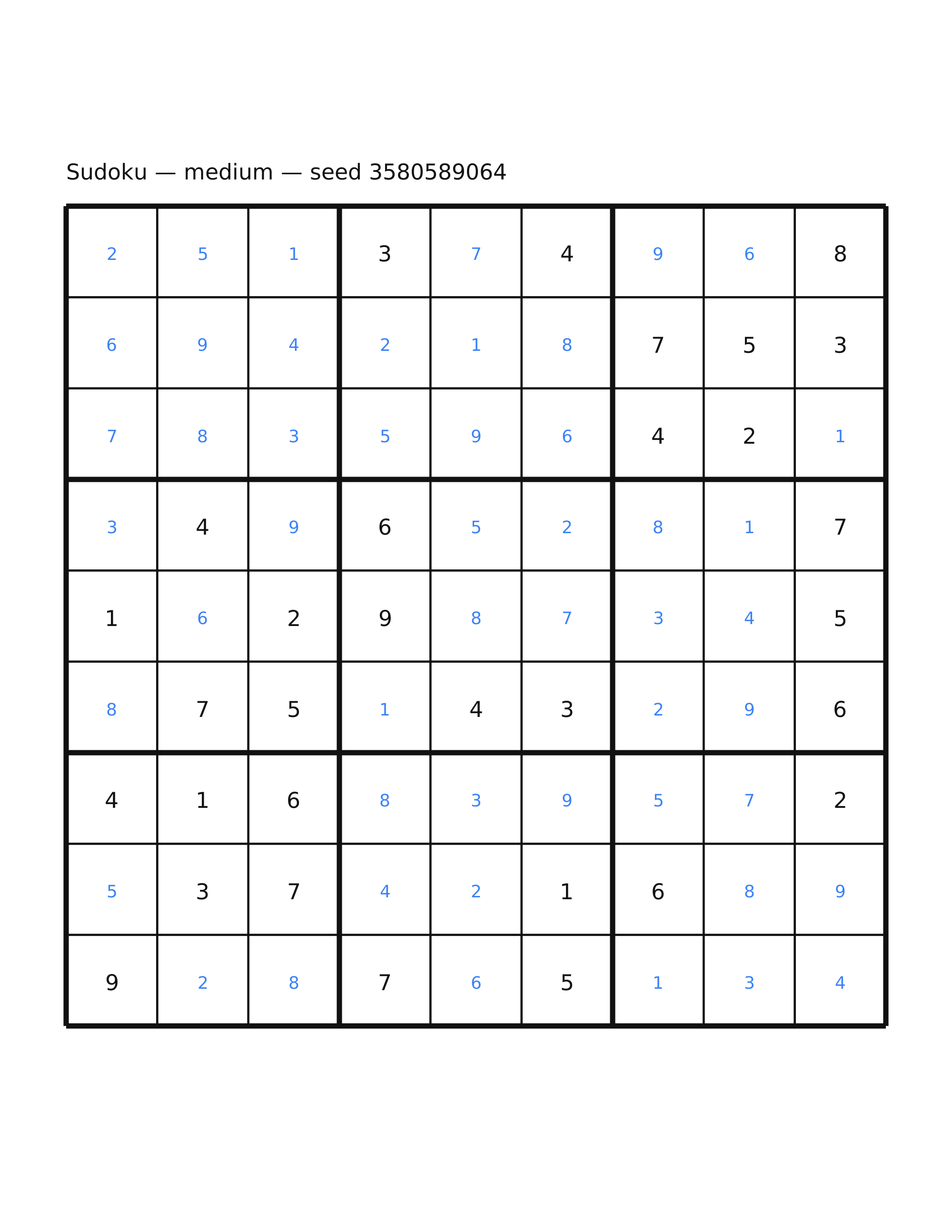 Sudoku — medium #17 — solution