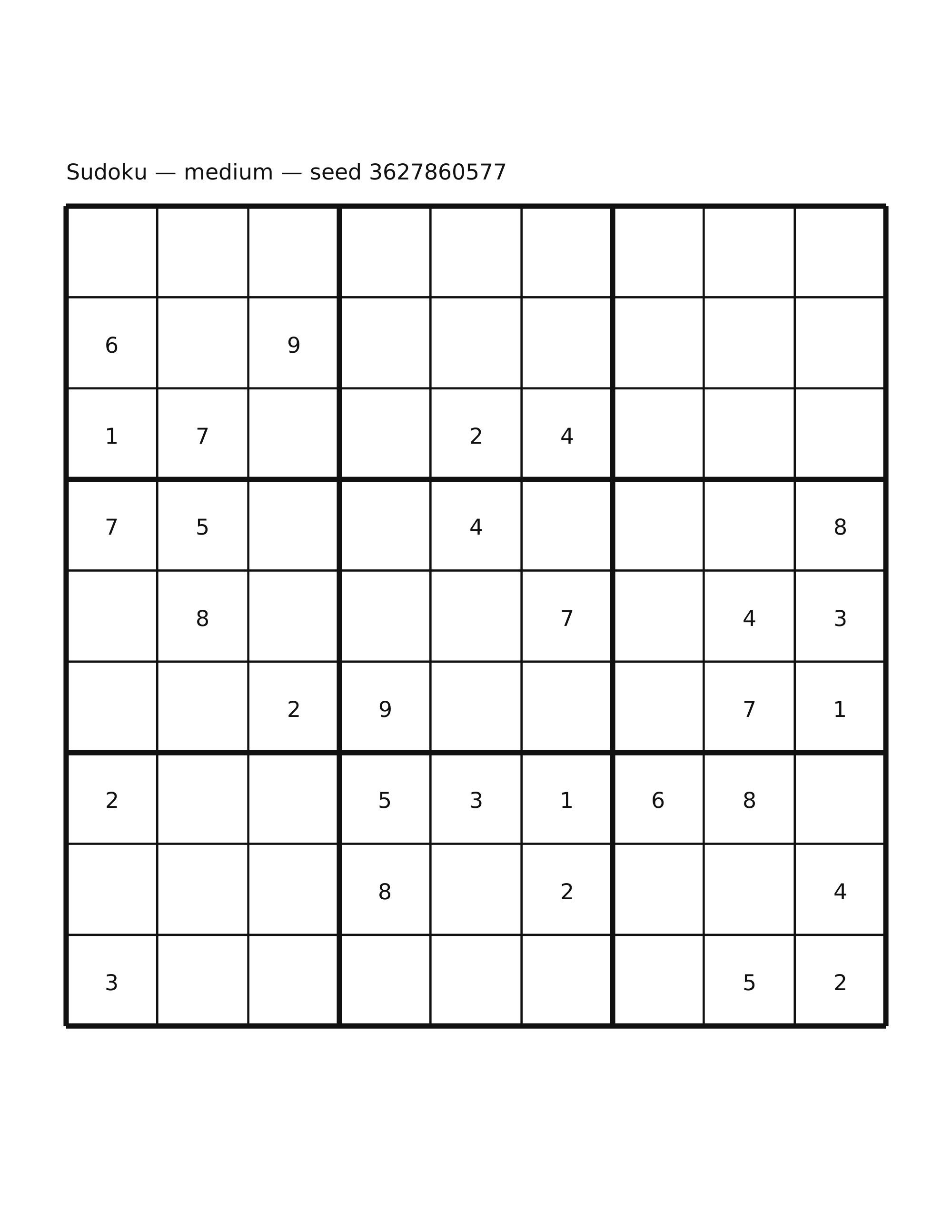 Sudoku — medium #17