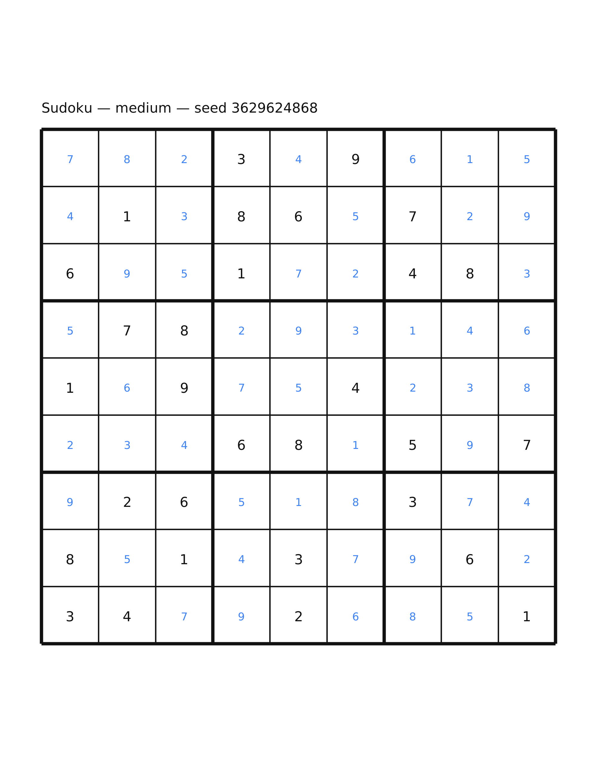 Sudoku — medium #49 — solution