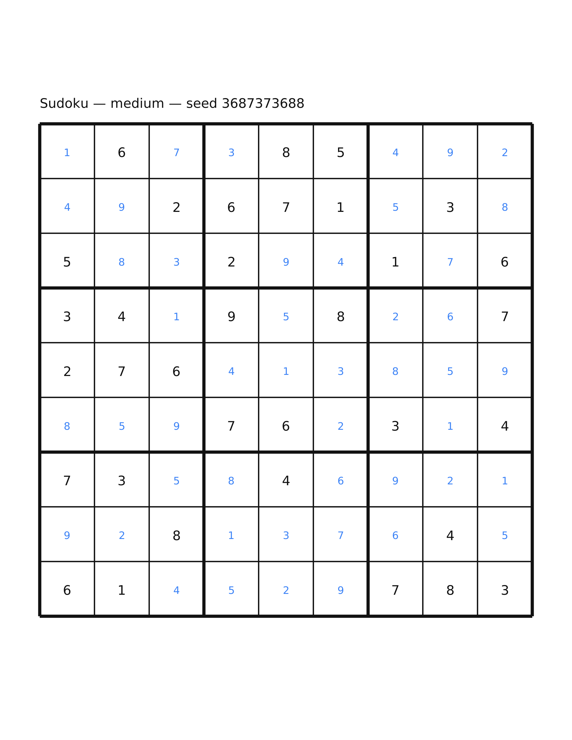 Sudoku — medium #58 — solution