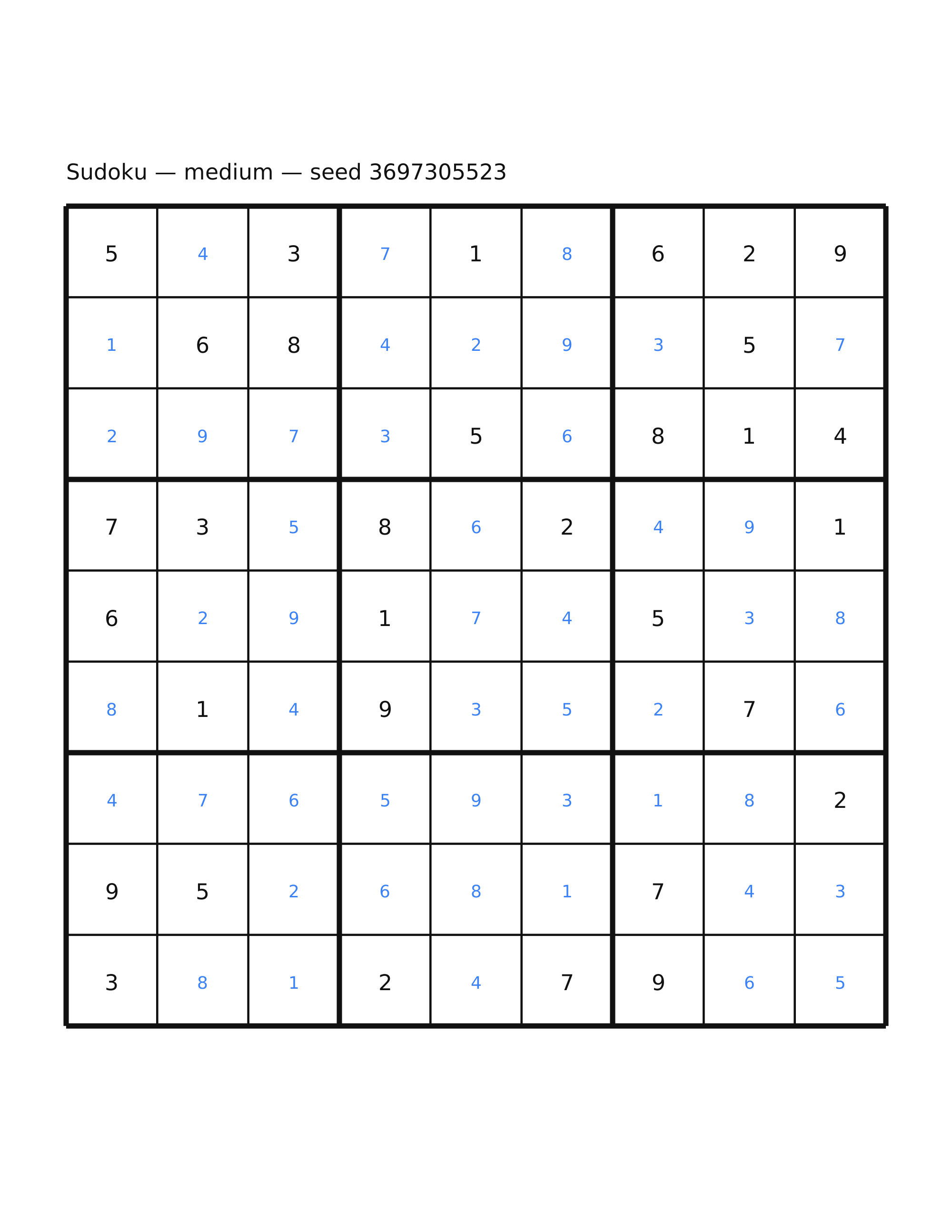 Sudoku — medium #30 — solution
