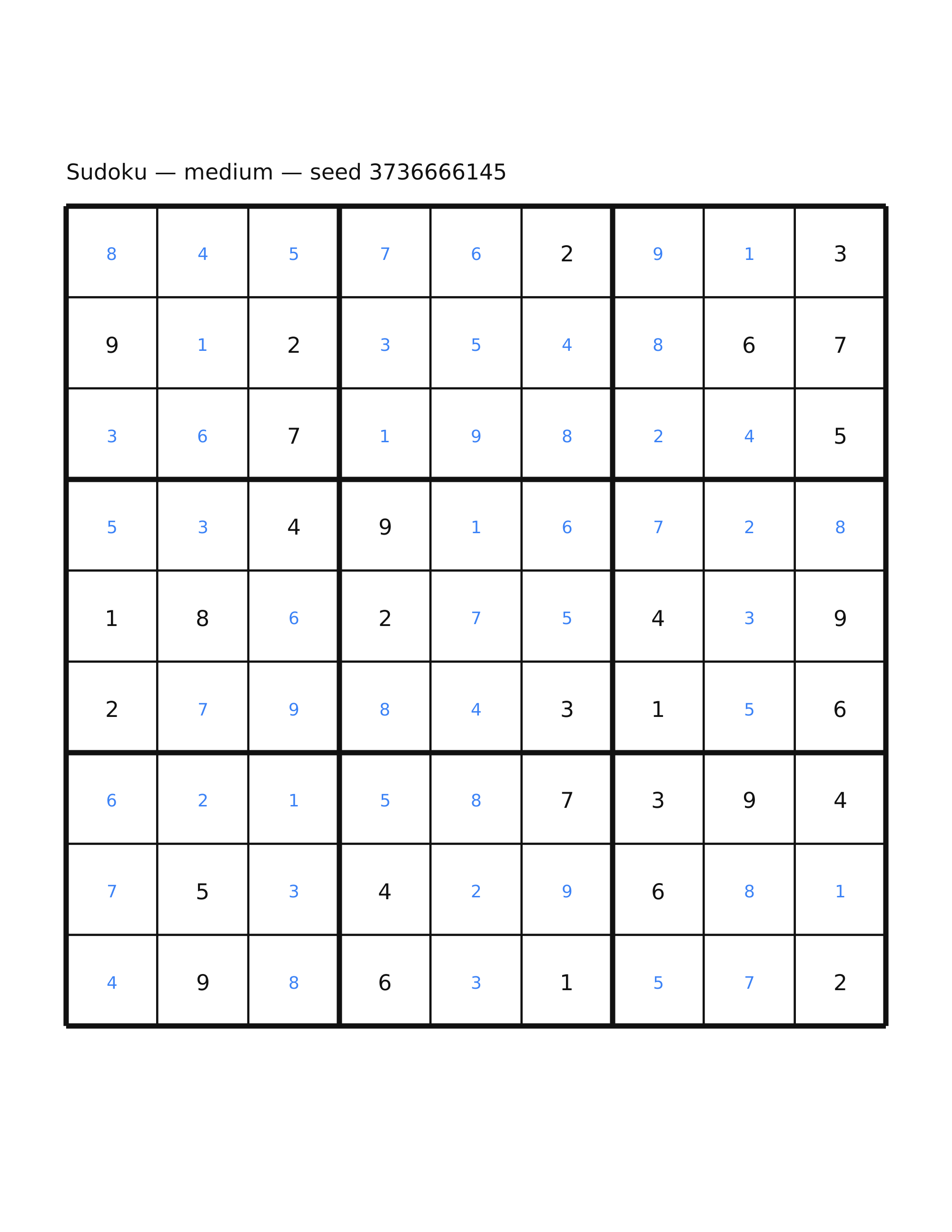 Sudoku — medium #57 — solution