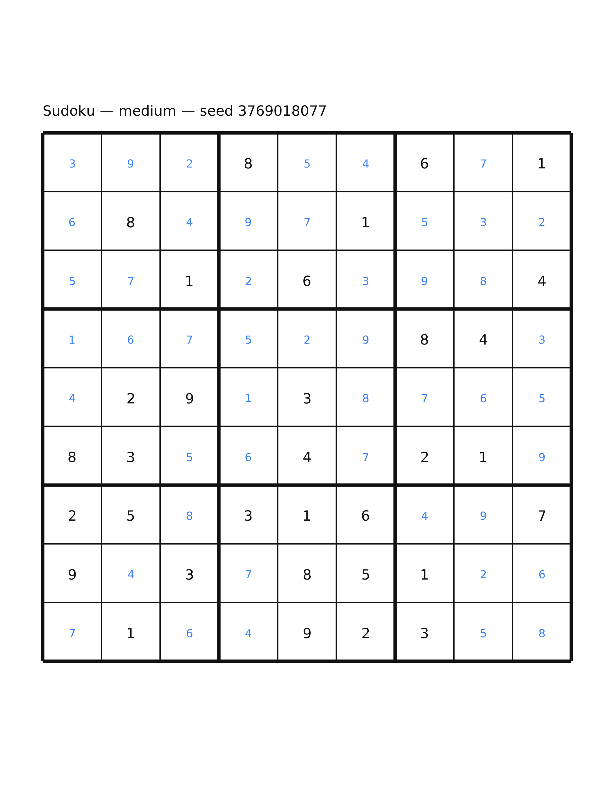 Sudoku — medium #17 — solution