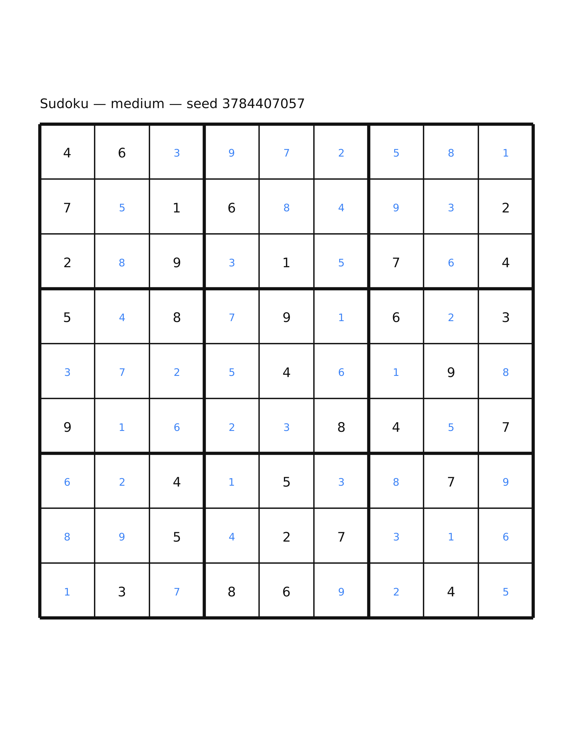 Sudoku — medium #10 — solution