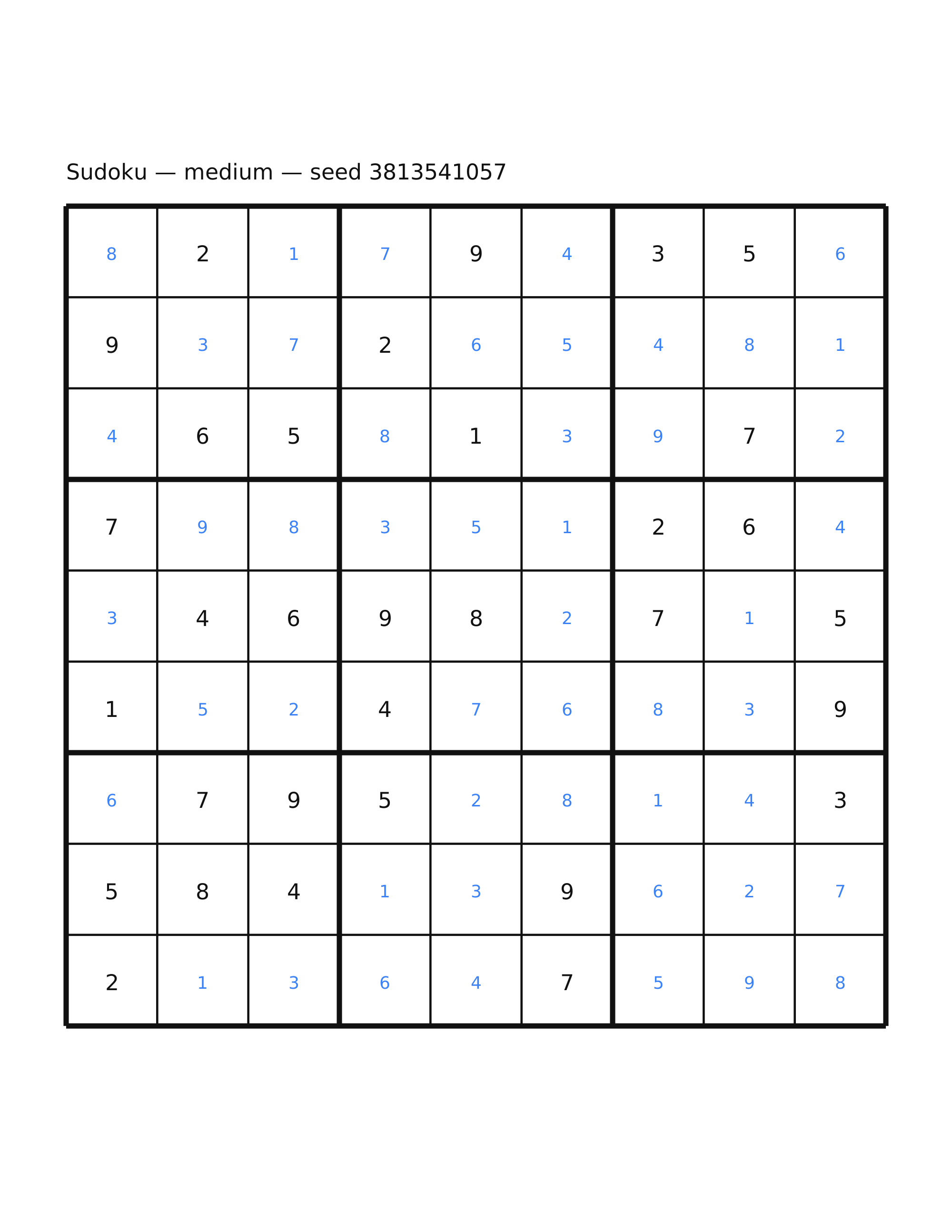 Sudoku — medium #19 — solution