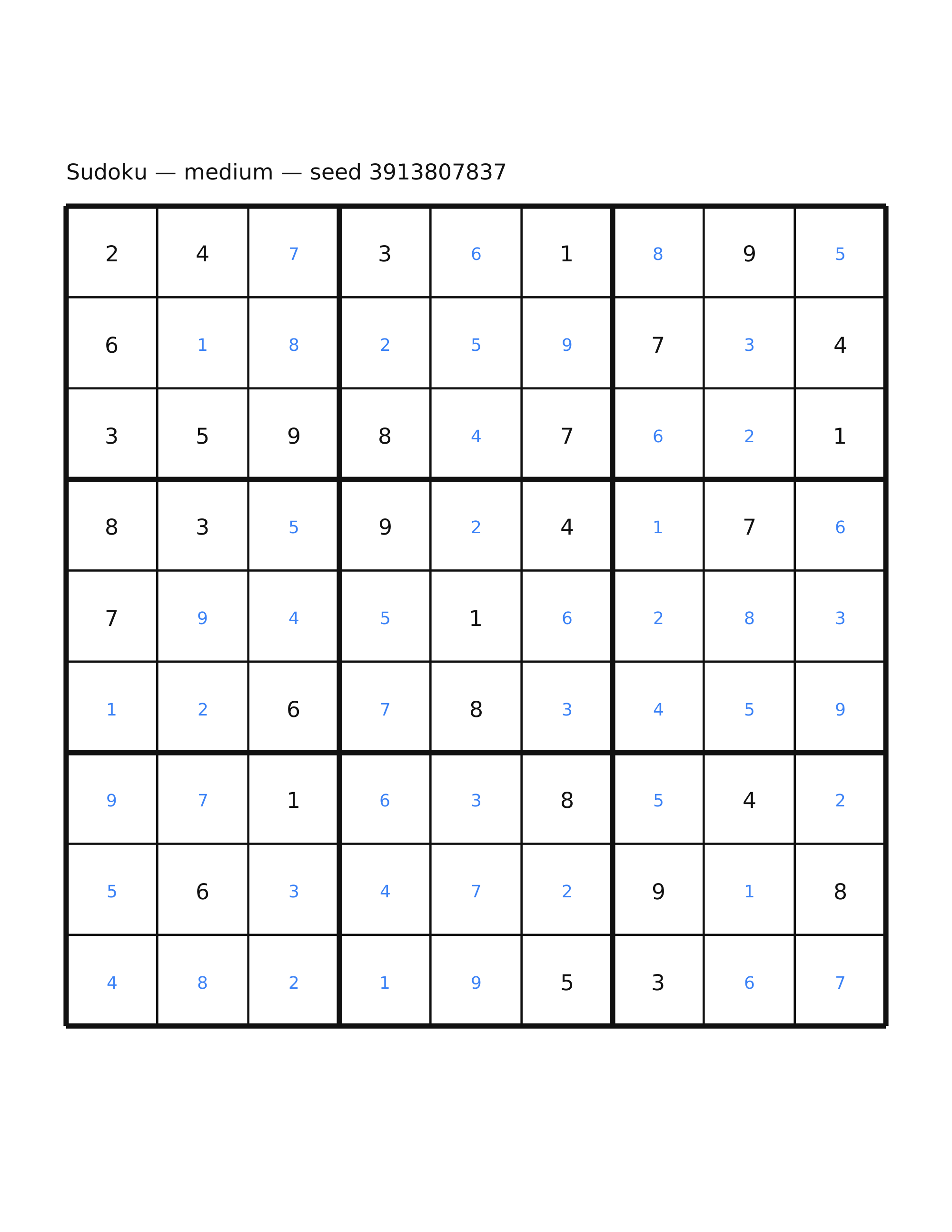Sudoku — medium #53 — solution