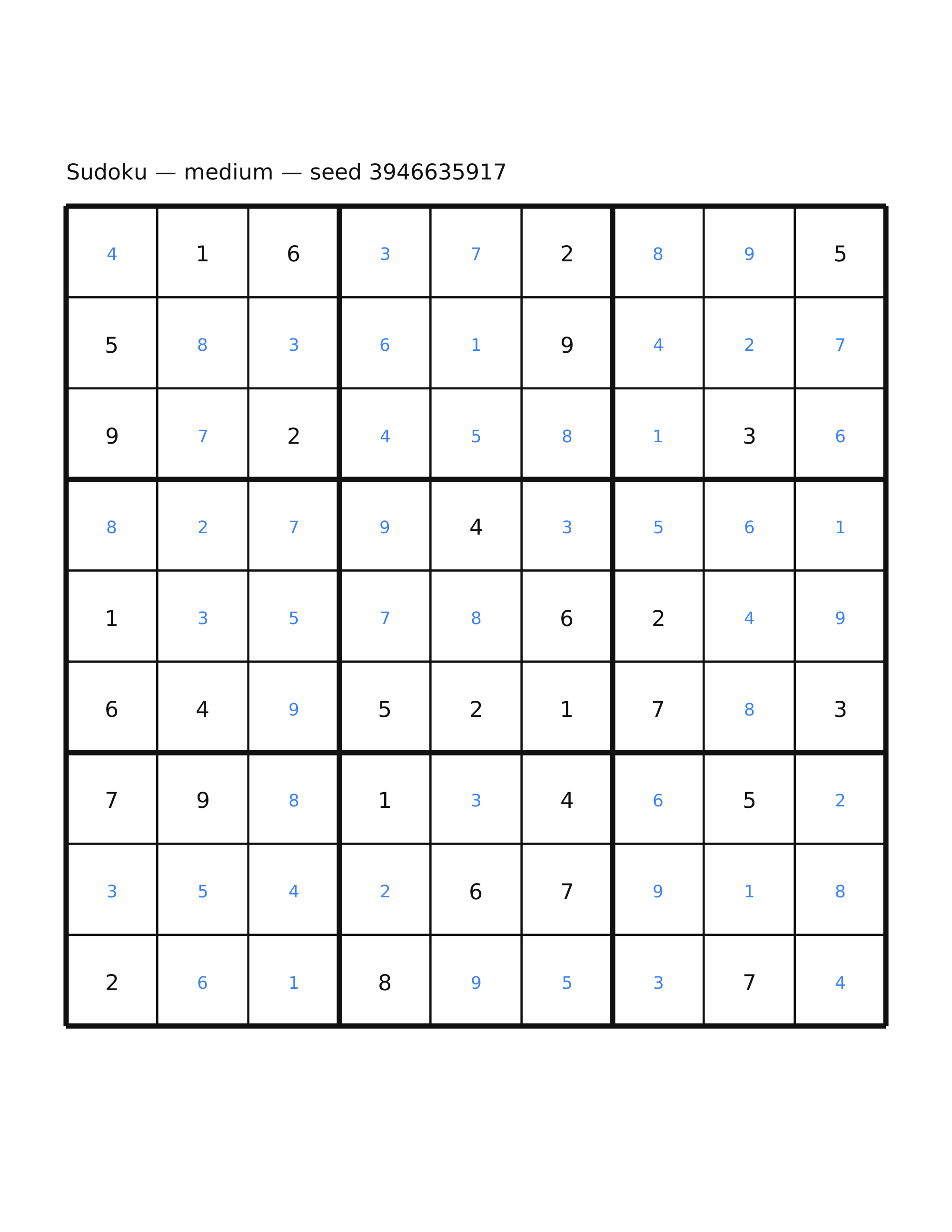 Sudoku — medium #58 — solution