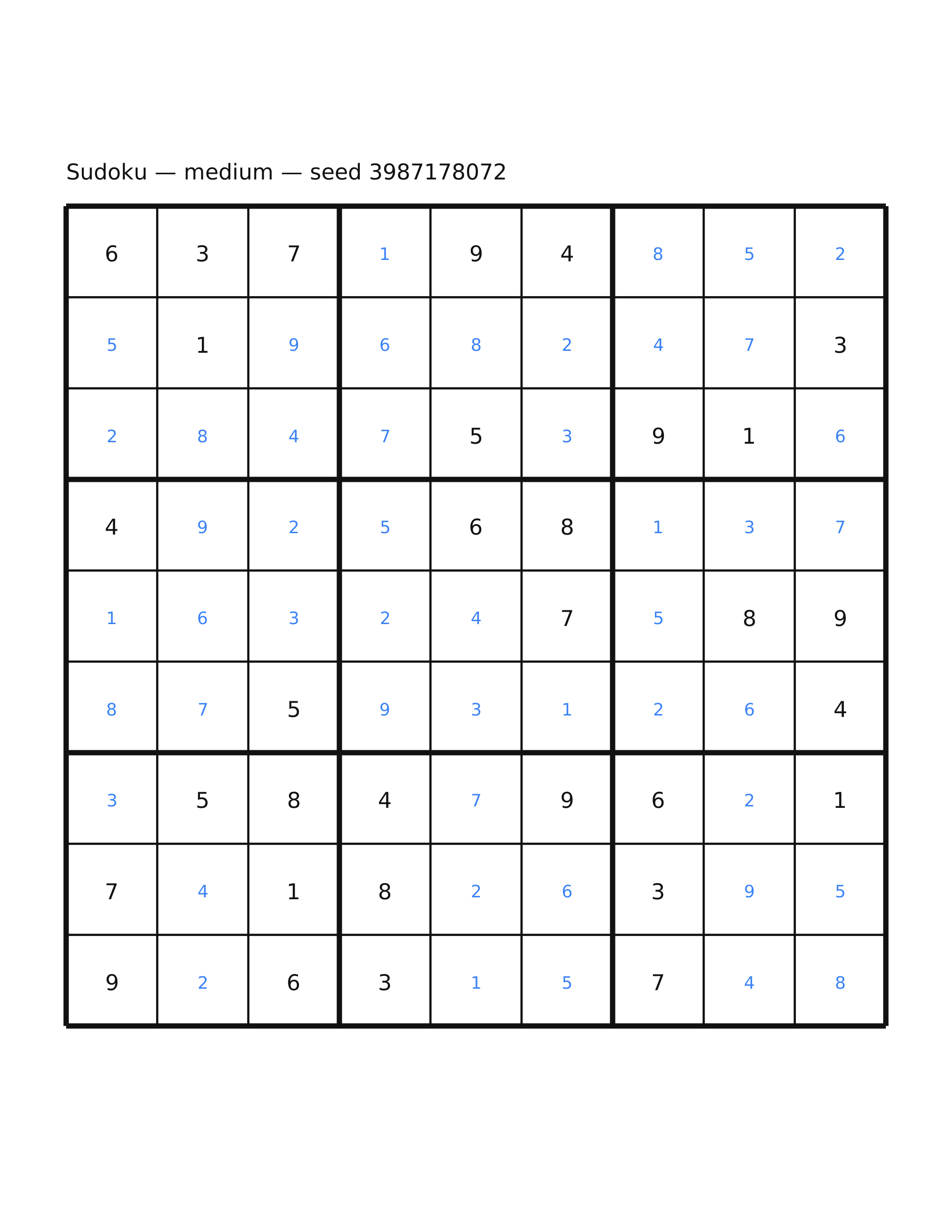 Sudoku — medium #53 — solution