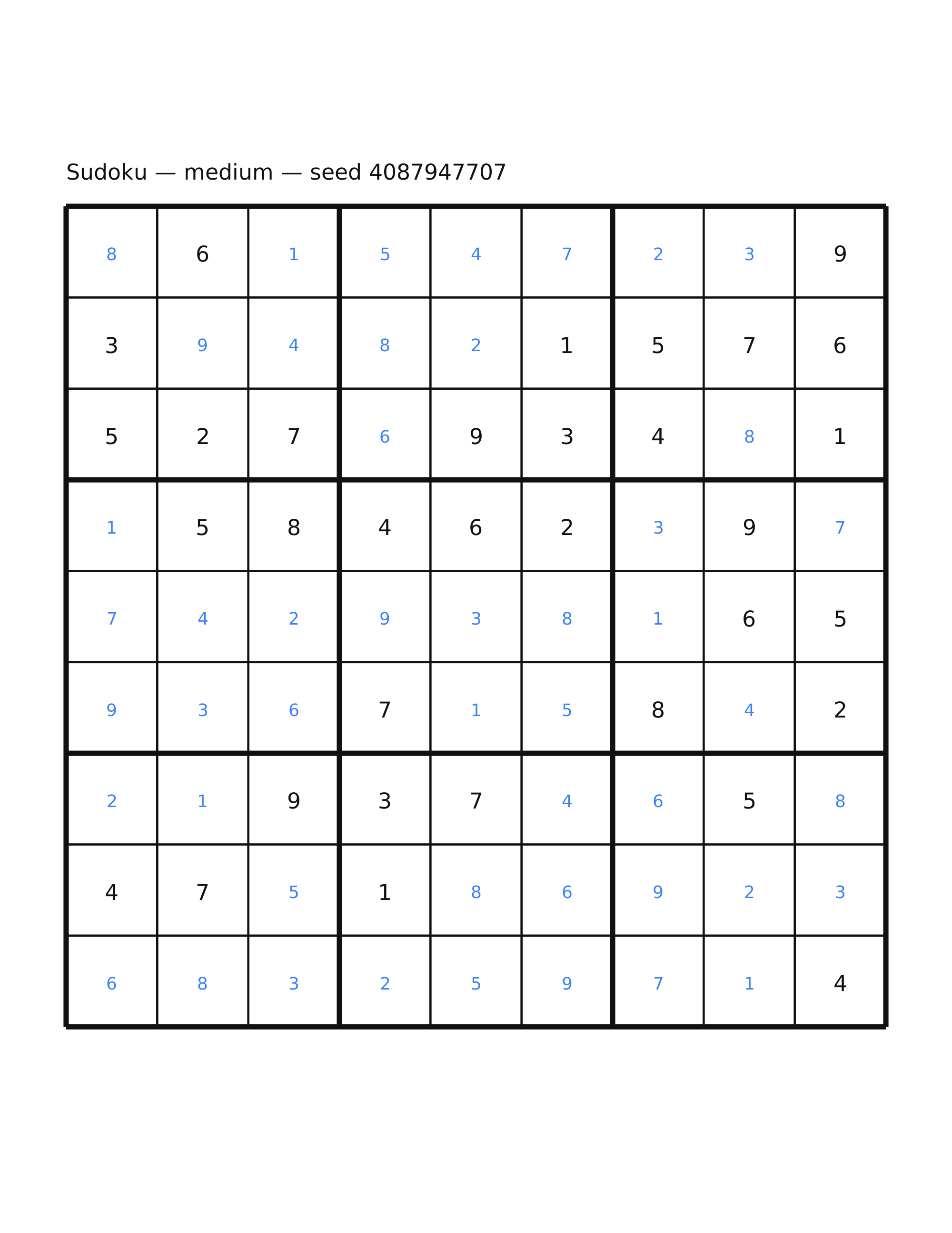 Sudoku — medium #22 — solution