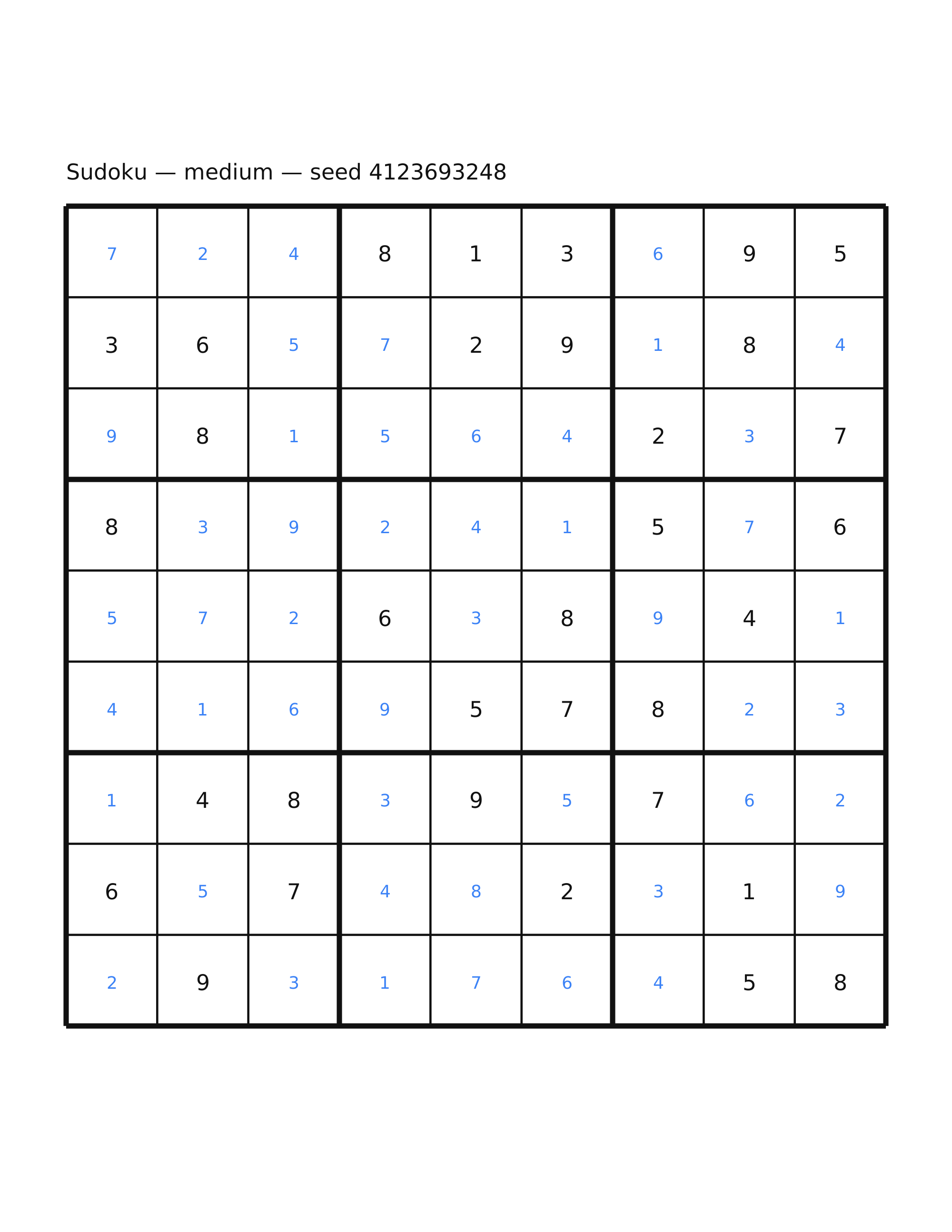 Sudoku — medium #43 — solution