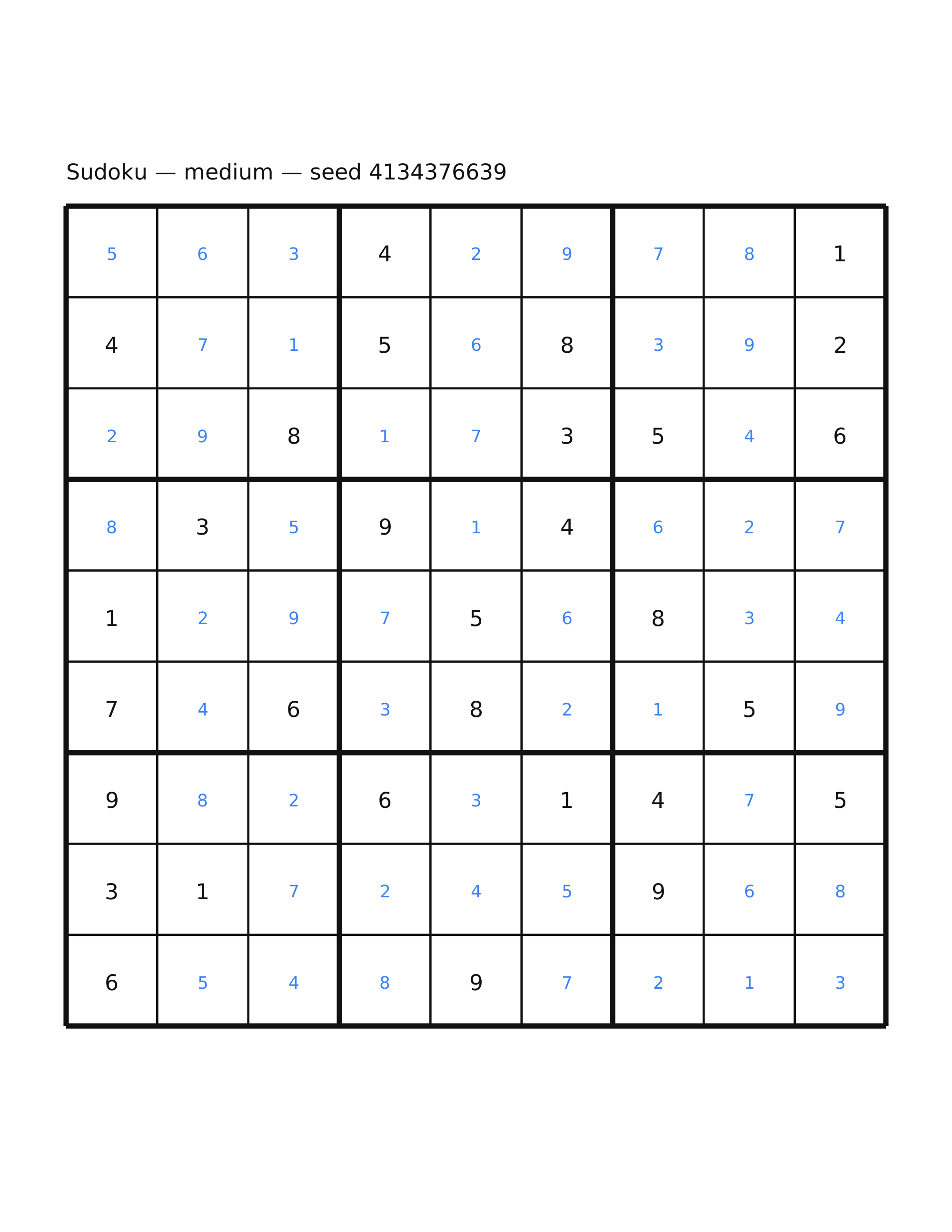 Sudoku — medium #38 — solution
