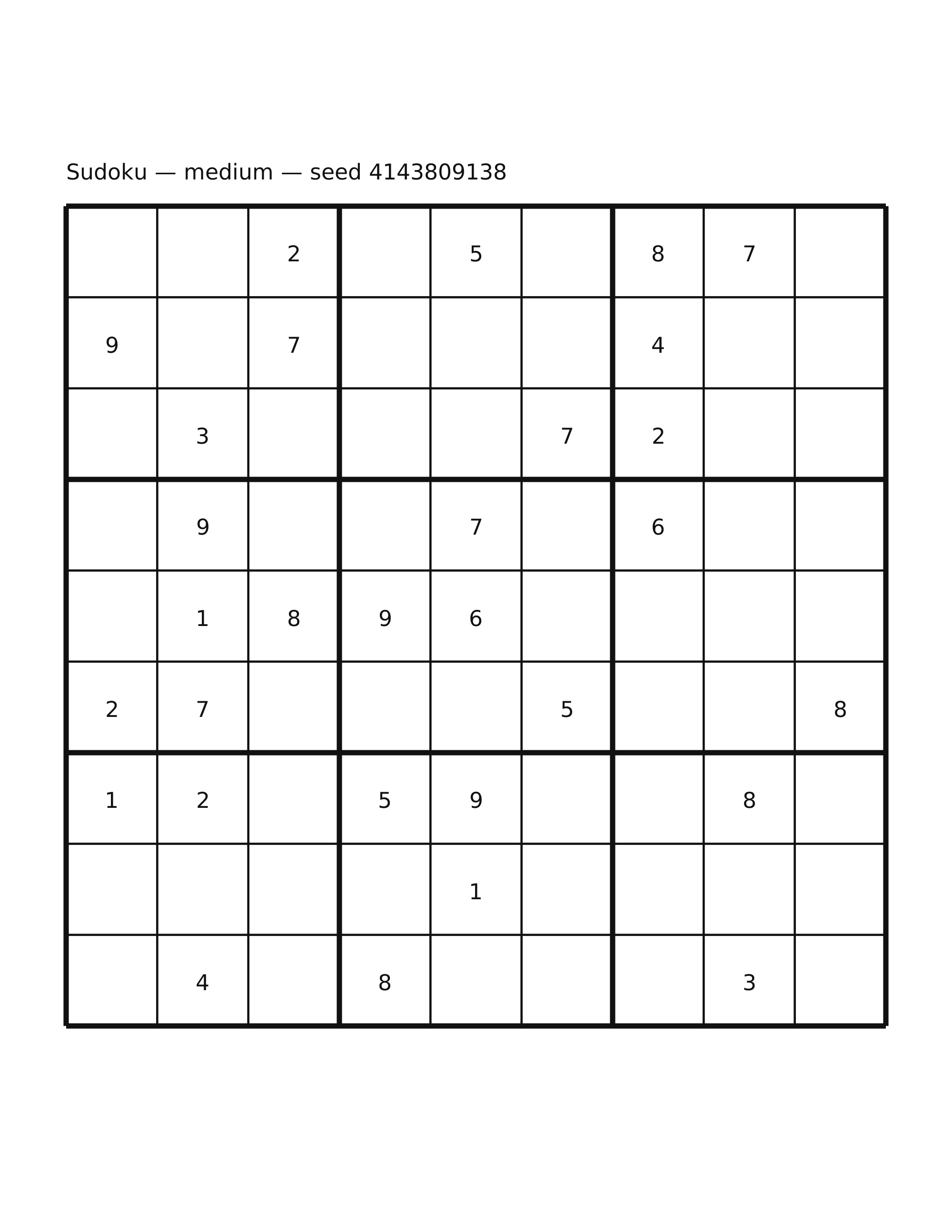 Sudoku — medium #58