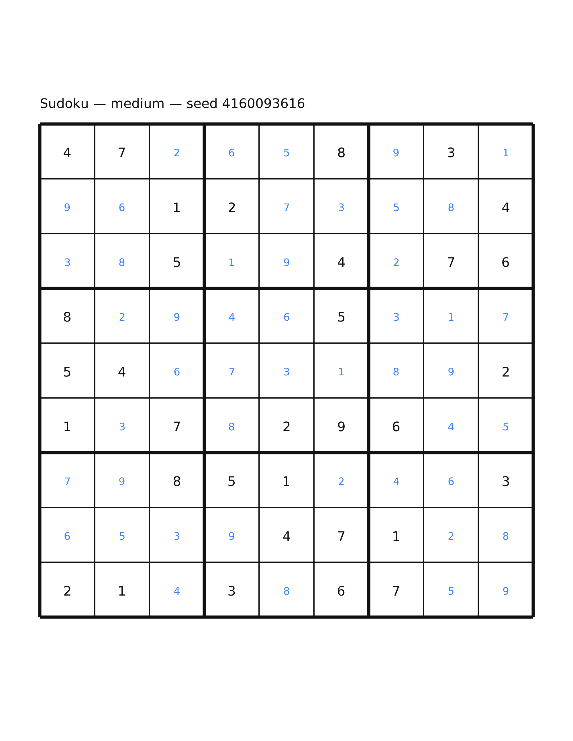 Sudoku — medium #39 — solution