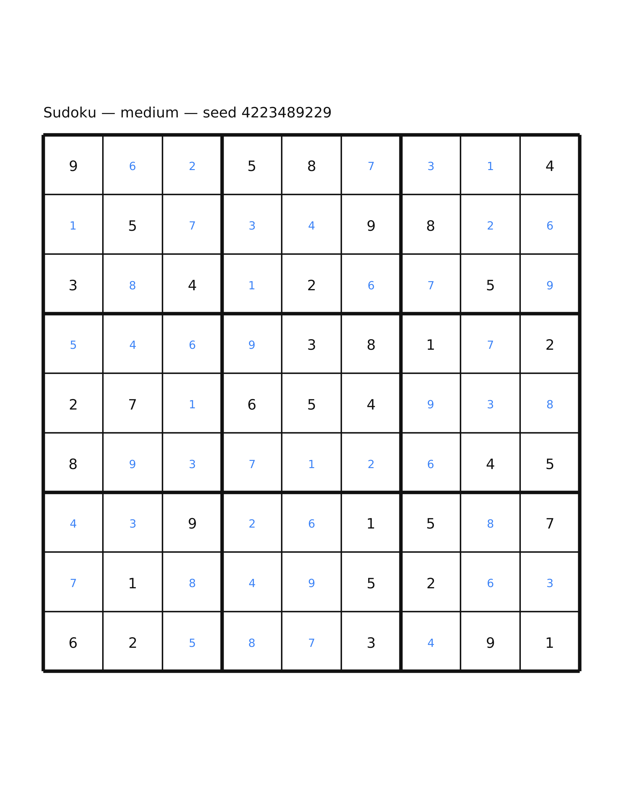 Sudoku — medium #57 — solution