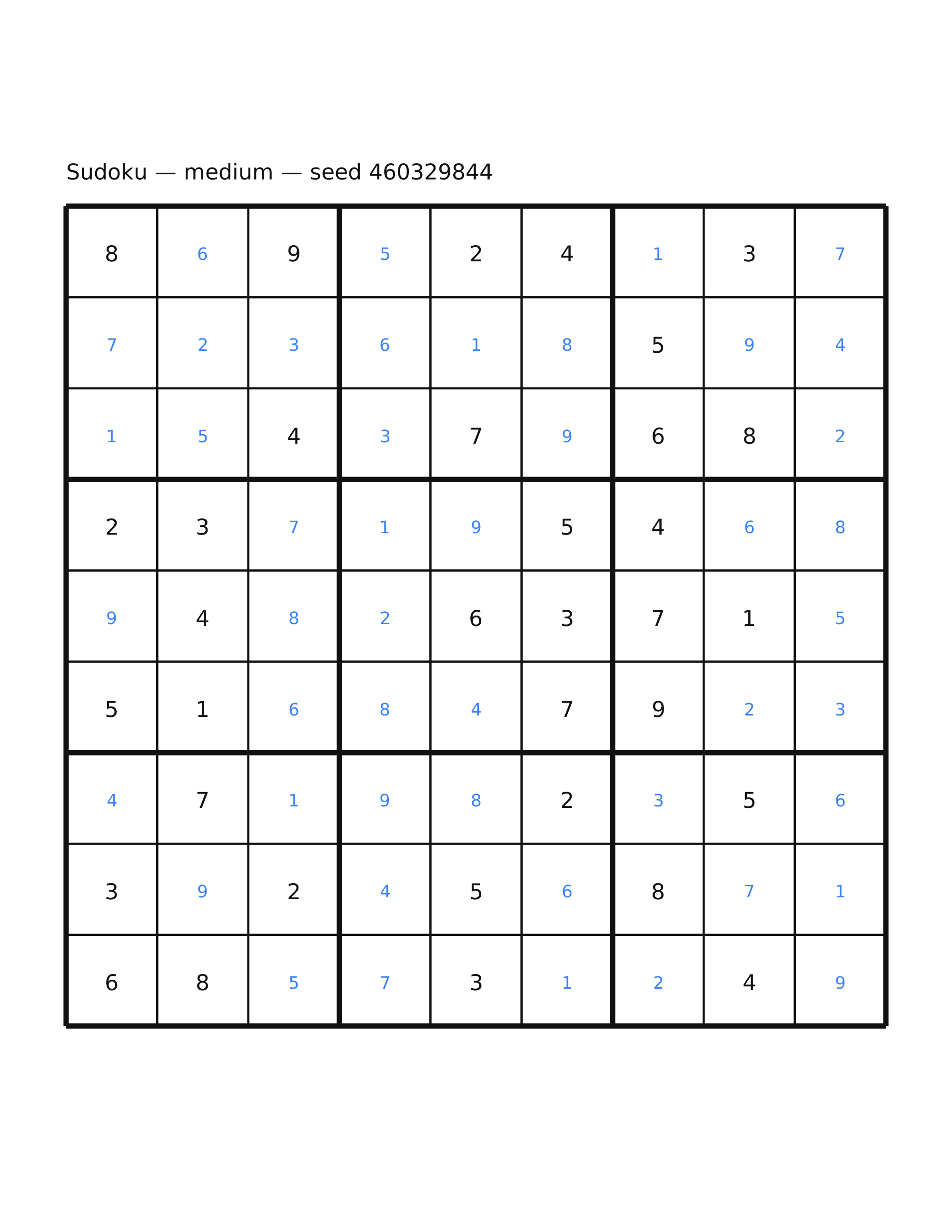 Sudoku — medium #58 — solution