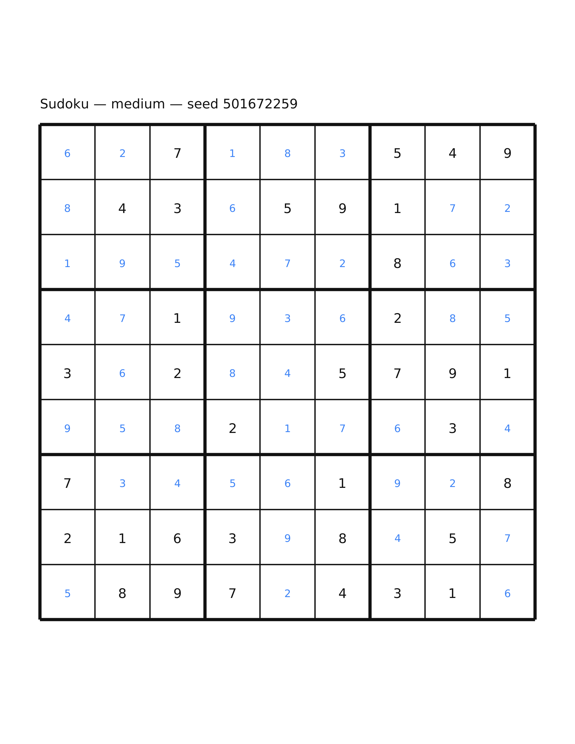 Sudoku — medium #16 — solution