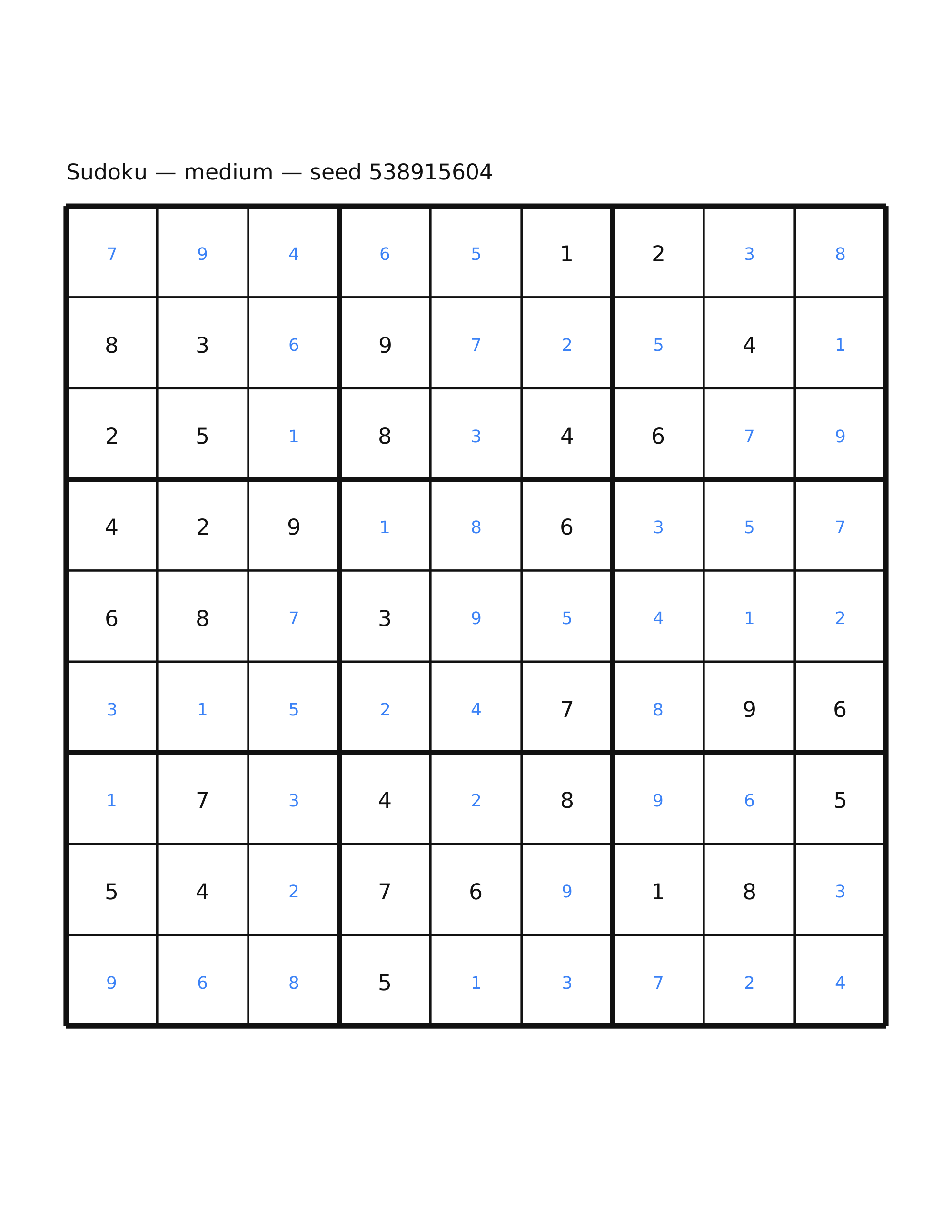 Sudoku — medium #22 — solution