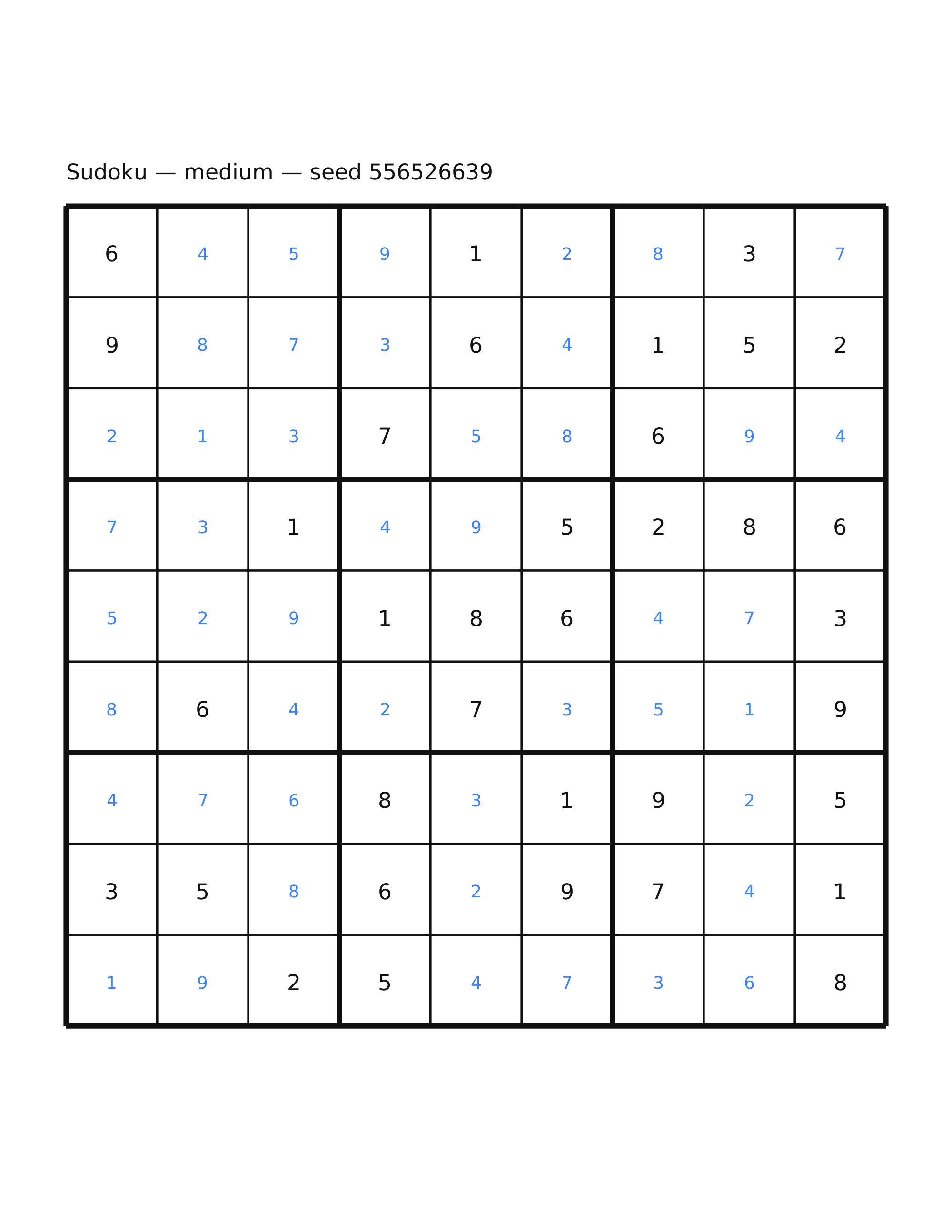 Sudoku — medium #18 — solution