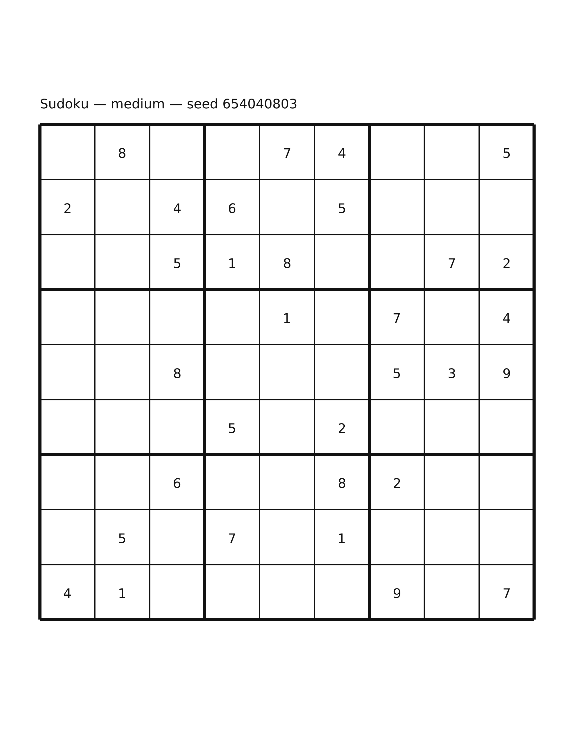 Sudoku — medium #54