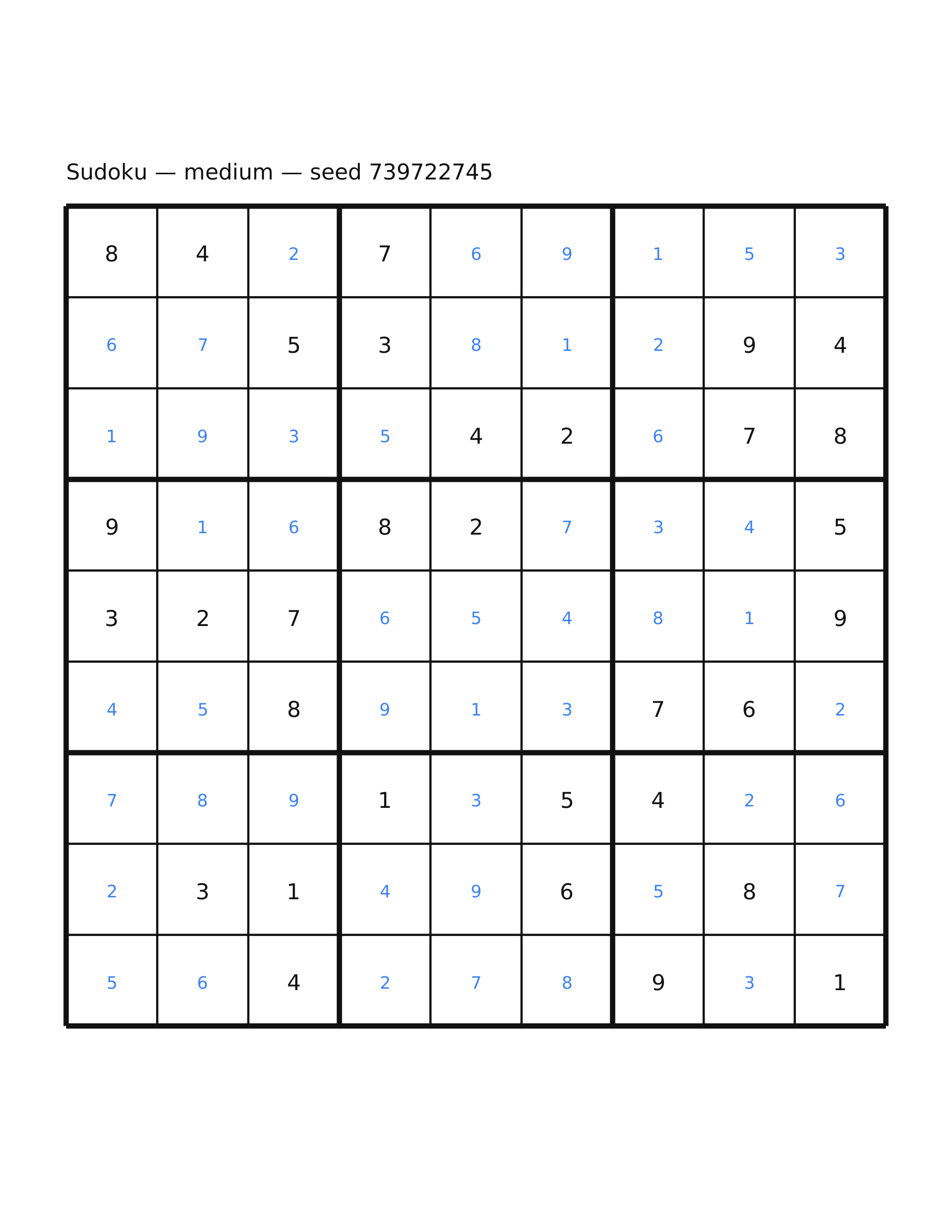 Sudoku — medium #40 — solution