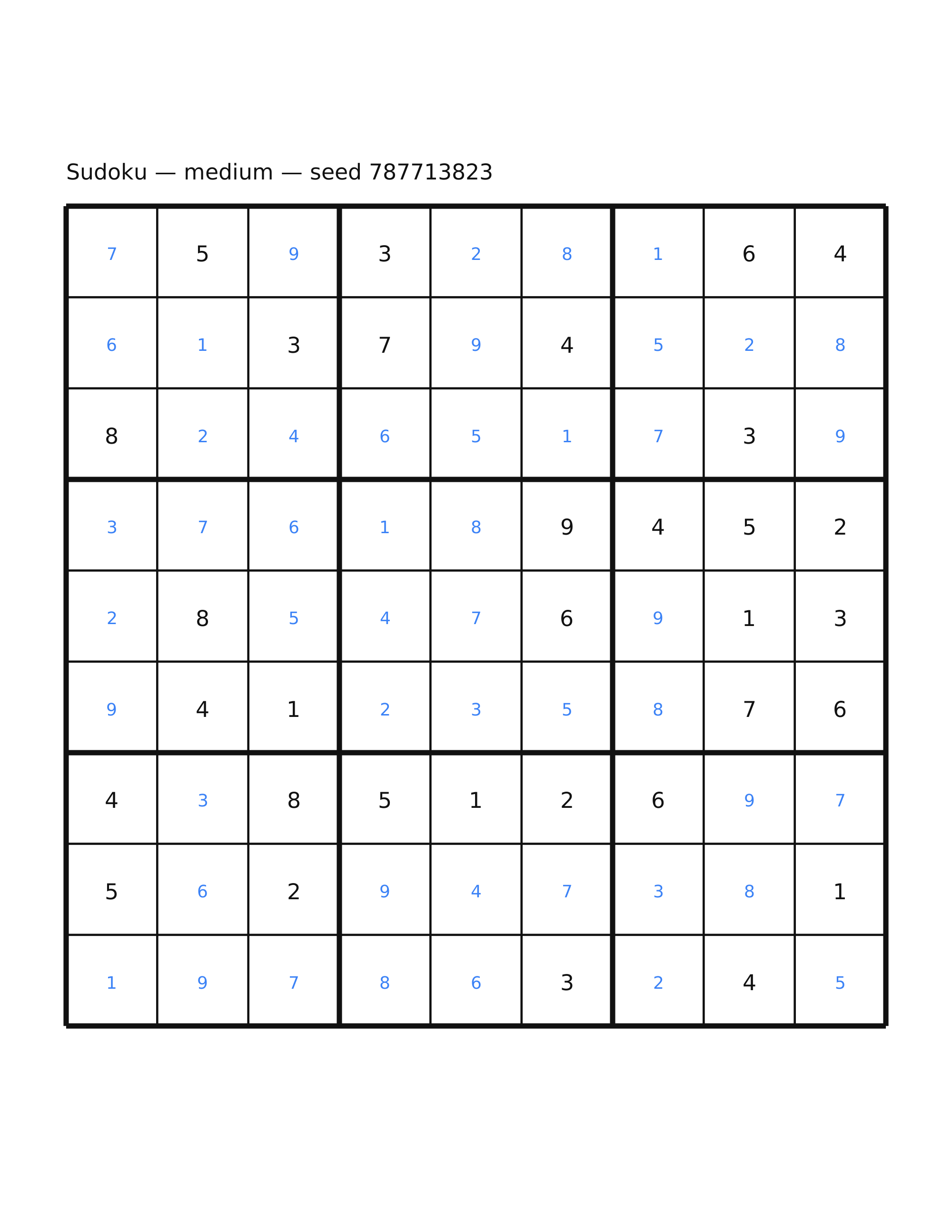Sudoku — medium #43 — solution