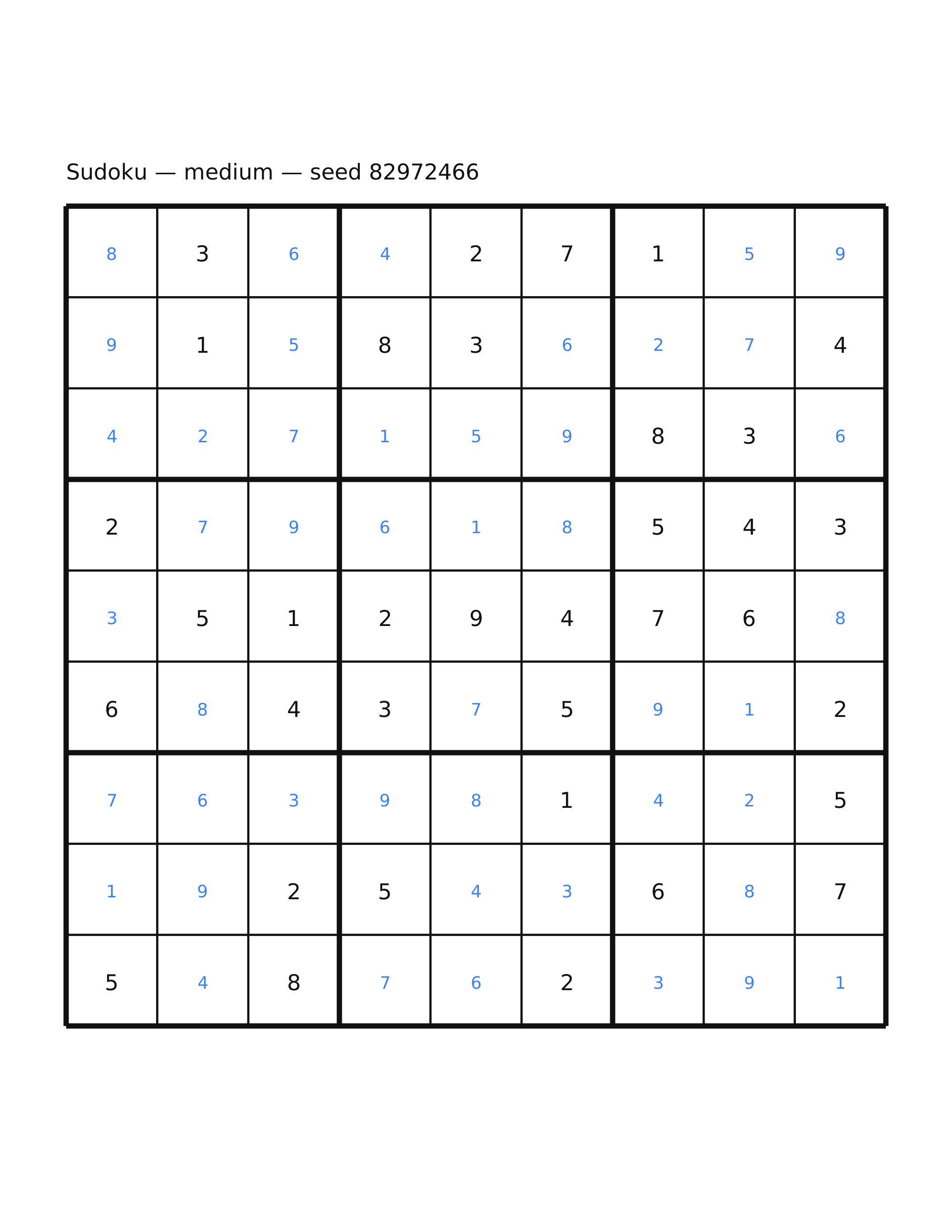 Sudoku — medium #4 — solution