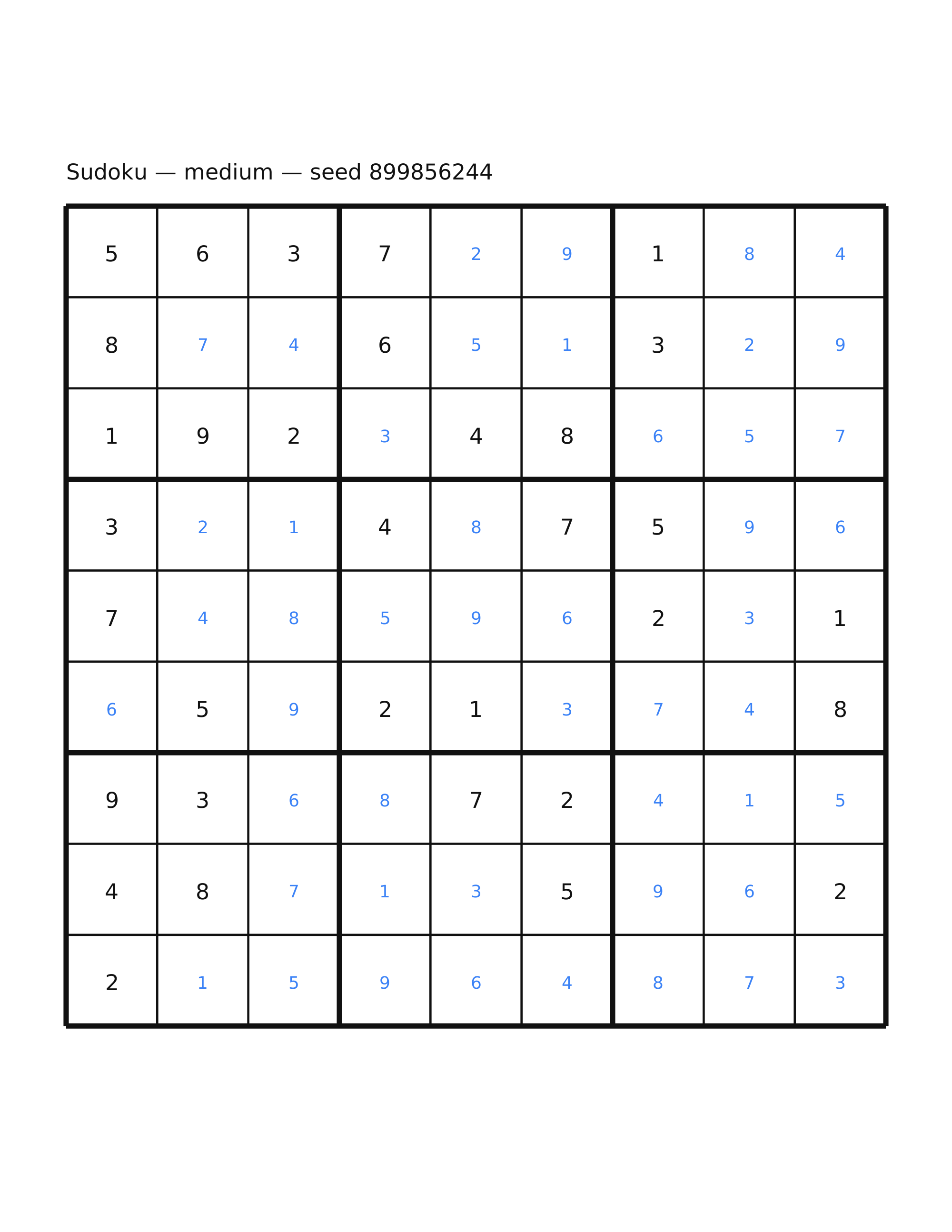 Sudoku — medium #33 — solution
