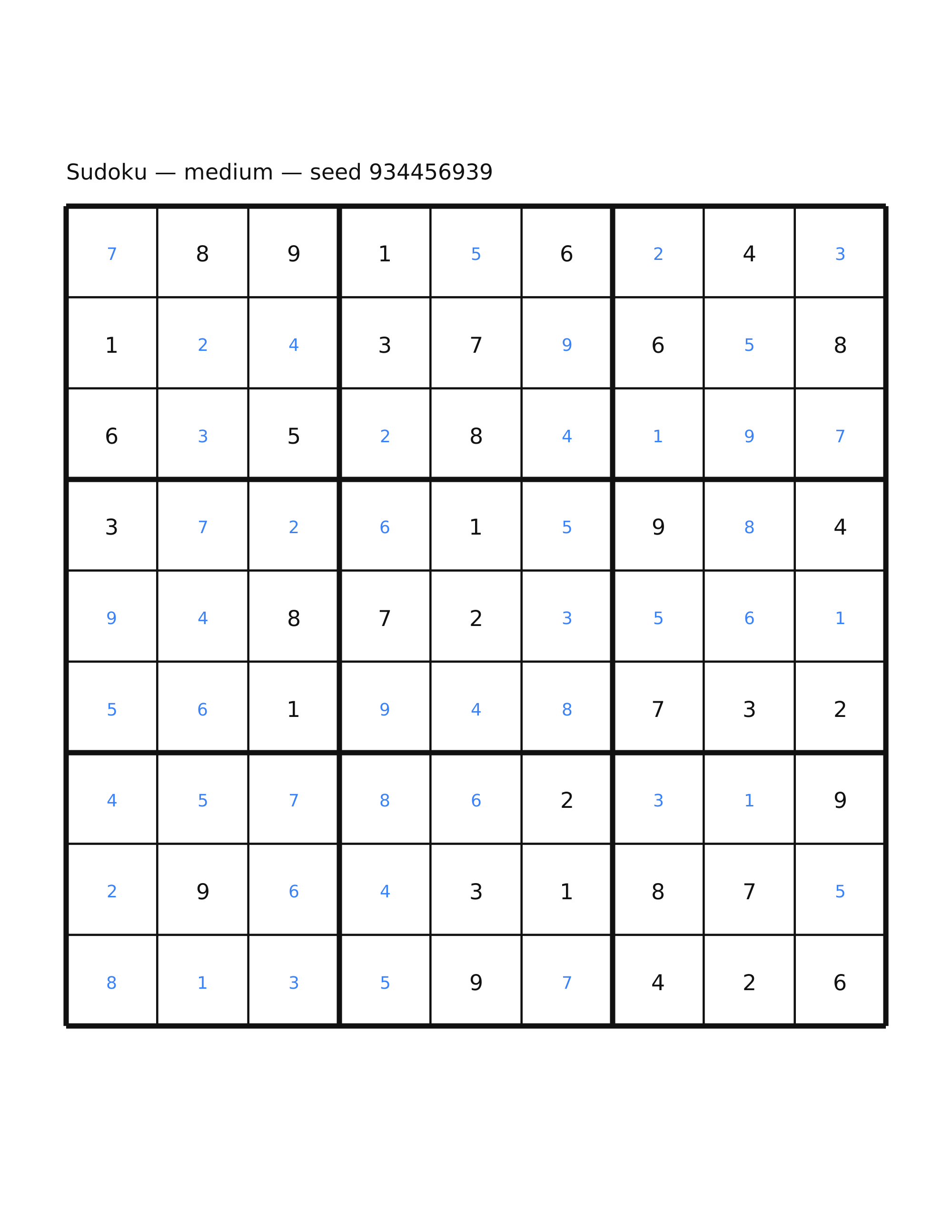 Sudoku — medium #40 — solution