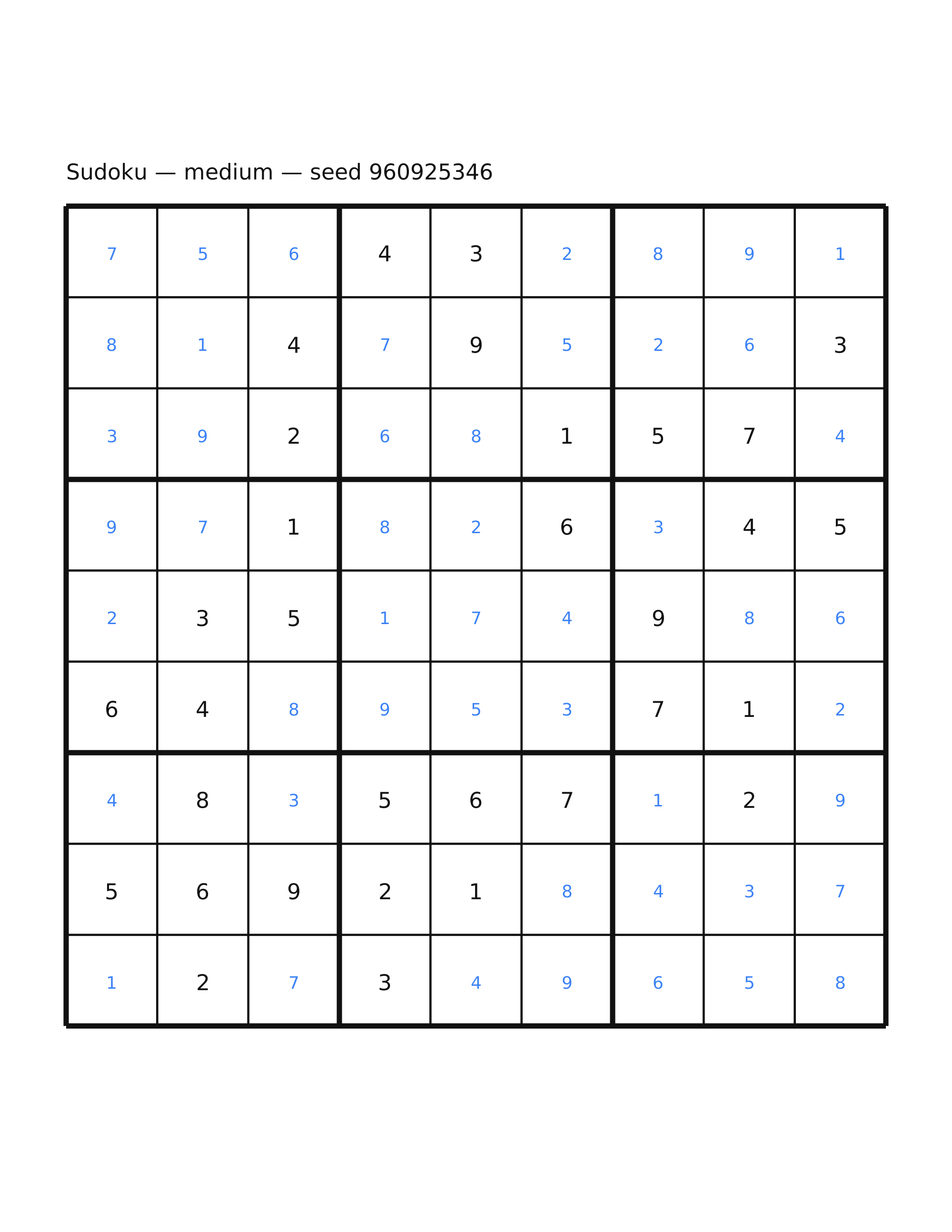 Sudoku — medium #25 — solution