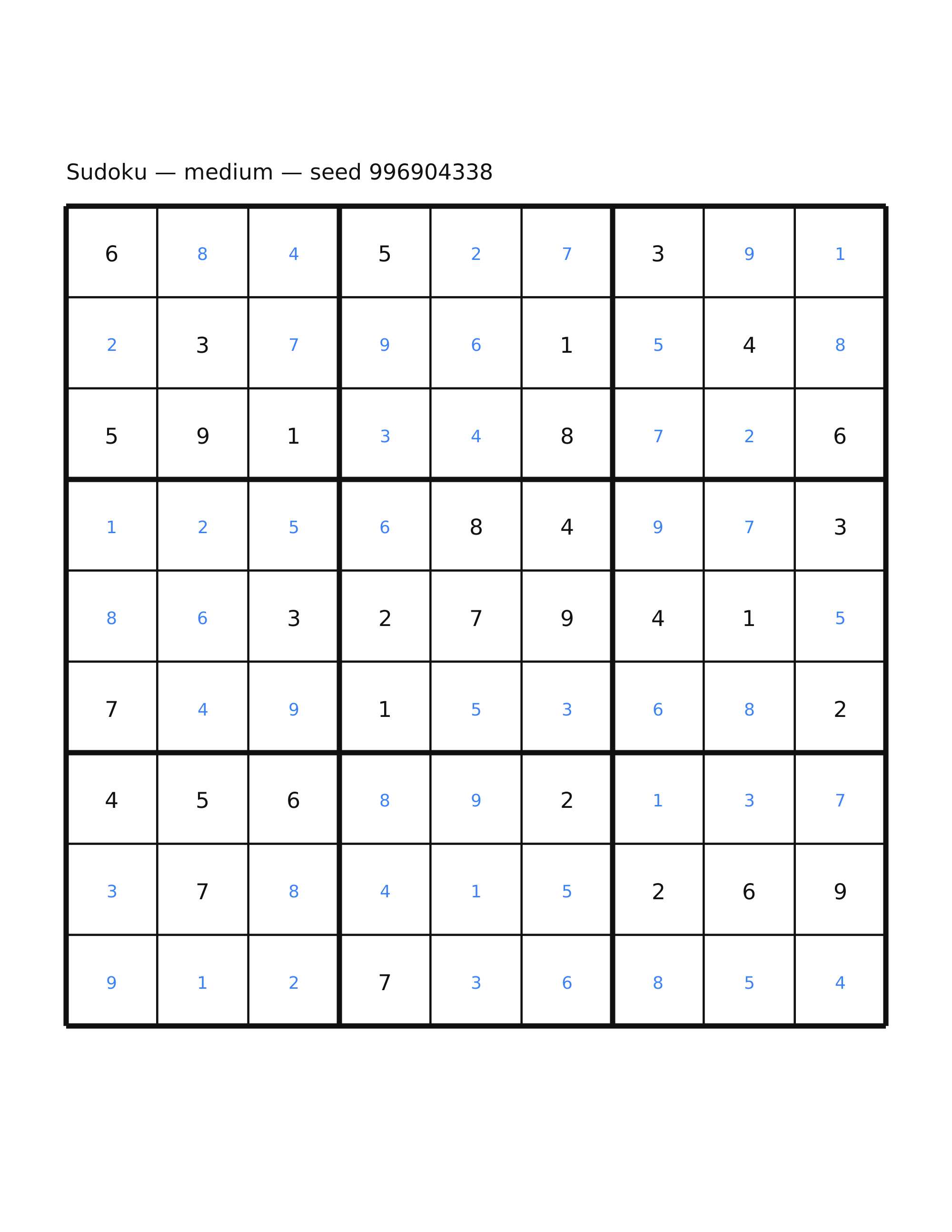 Sudoku — medium #19 — solution